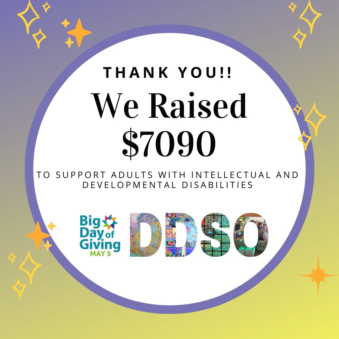 DDSOorg's tweet photo. WE EXCEEDED OUR GOAL! 🥳 Thank you to everyone in our Donor Hall of Fame #Bigdayofgiving2022 https://t.co/iJ87Hait8e