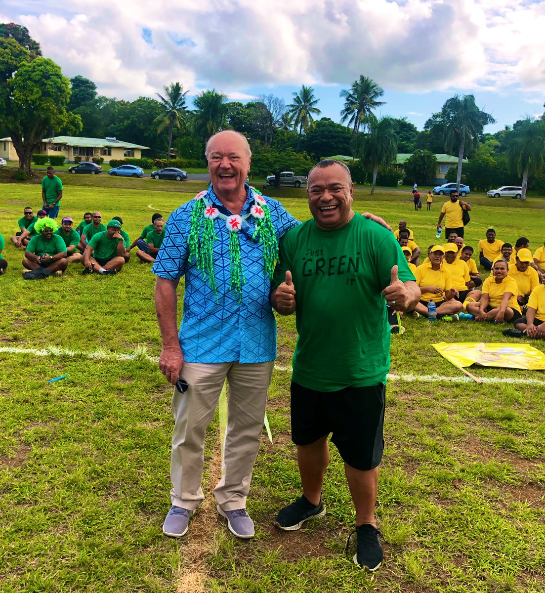 NadiAirport's tweet photo. the force behind the #TeamFijiAirports Wellness &amp; Colour Challenge 2022 🙌 ... cheers to all the support 🙏😃 feat: Chairman for the Board of Directors Mr Geoffrey Shaw, CEO Mr Isei Tudreu &amp; our Nadi Basketball Association upcoming referees 👍 our staff are ready for #SPG 🇫🇯 https://t.co/4JBcMPJGdh
