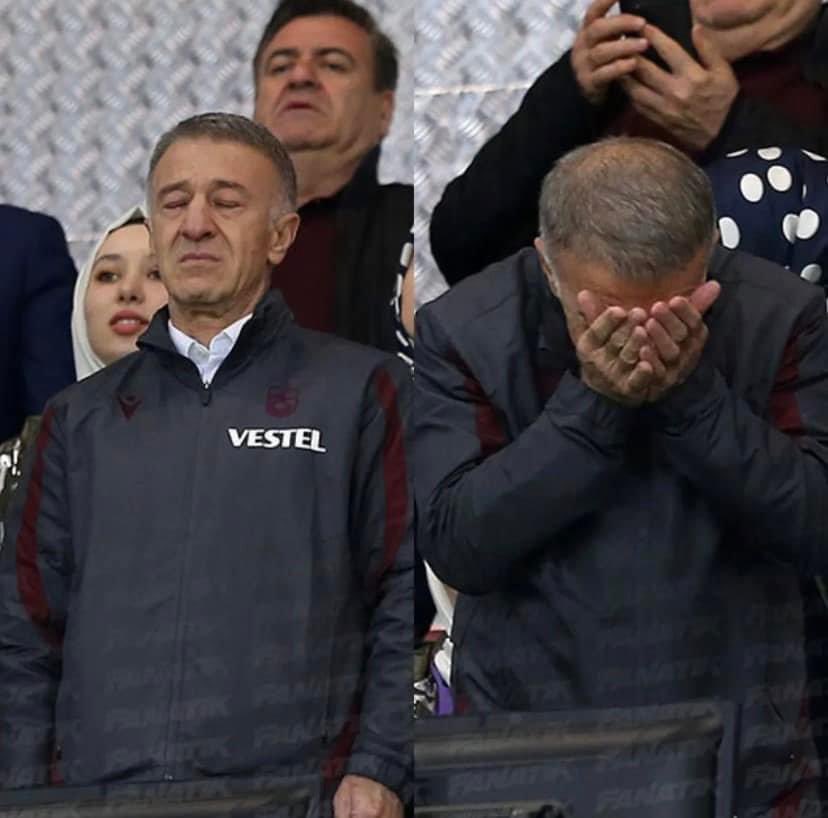 Hataysporlu oyuncuların takımımızı alkışladığı sırada  başkanımız Ahmet Ağaoğlu gözyaşlarını tutamadı. ☺️💙♥️ #Trabzon #Trabzonspor #TrabzonsporlularTakiplesiyor