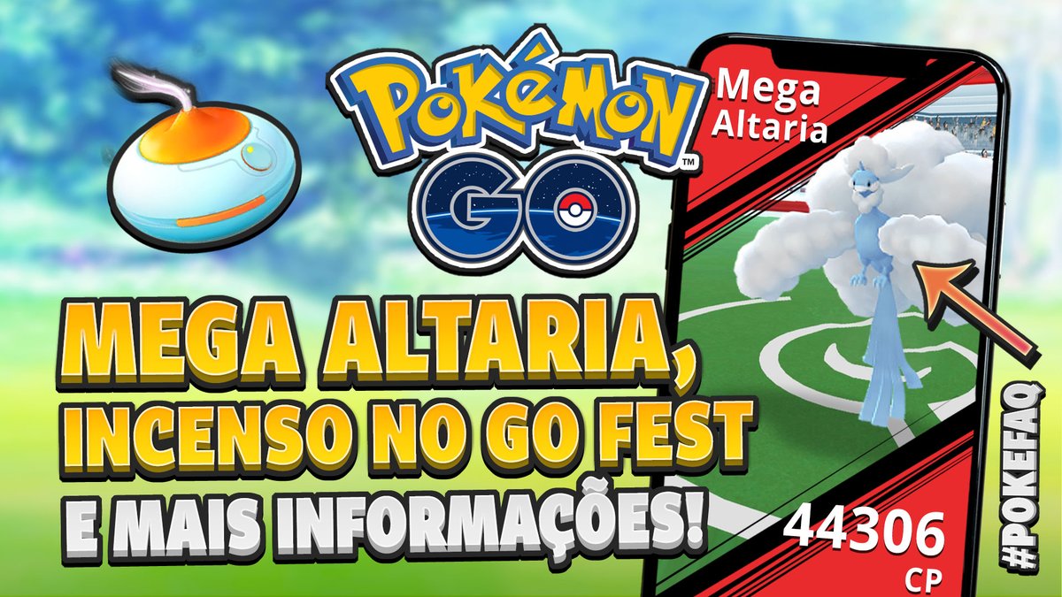 leokem's tweet photo. ❗️ No #PokeFAQ do dia de hoje vamos falar sobre Mega Altaria, Incenso no GO Fest e muito mais sobre #PokemonGO!
ASSISTA AGORA >> https://t.co/oKY2GU6S4k https://t.co/rMMtVrNZun