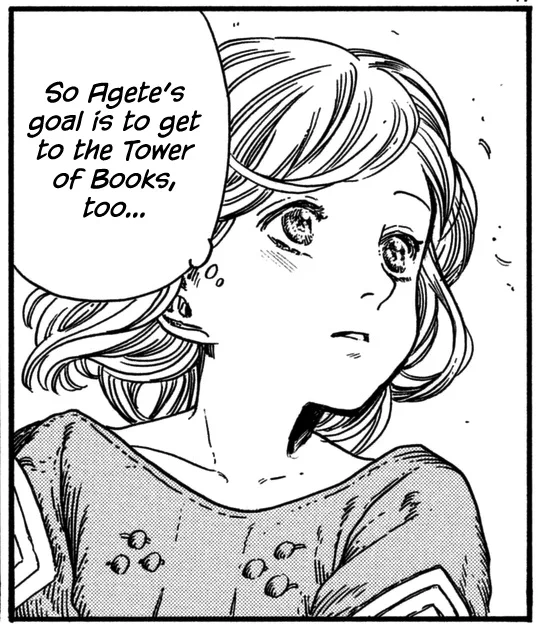 now what if agacoco pulls an orufrey parallel and they go to the tower of books together 