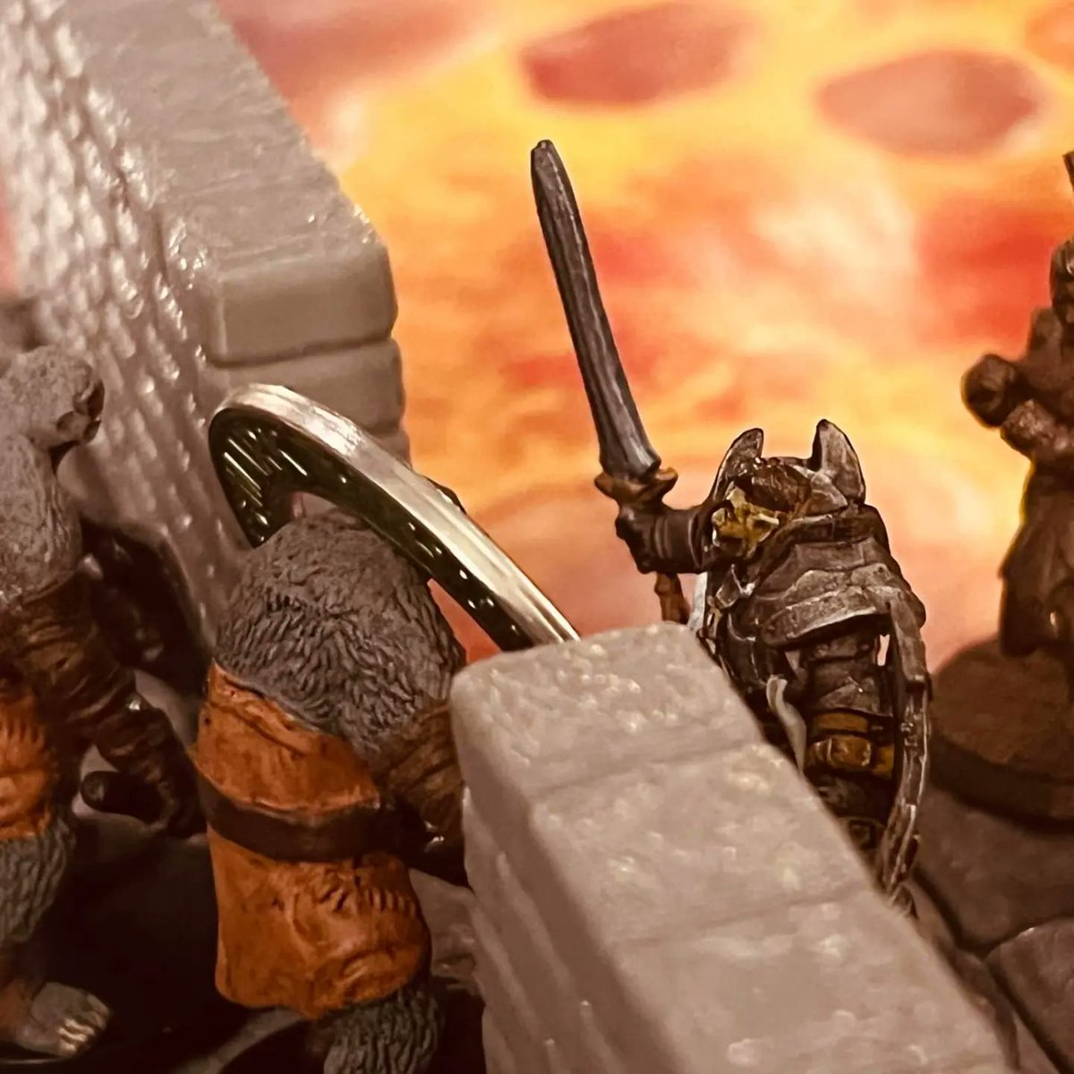 TabletopRebels's tweet photo. Precariously positioned over the fall to Avernus, will the team survive the portal of demons .... Glynris, our monk, selflessly sacrificing his body to plummet into the portal in the hopes of sealing it... Will he survive? 
#avernus #dnd5e #wizardsofthecoast #dungeonmaster https://t.co/Rp5O8jl6nu
