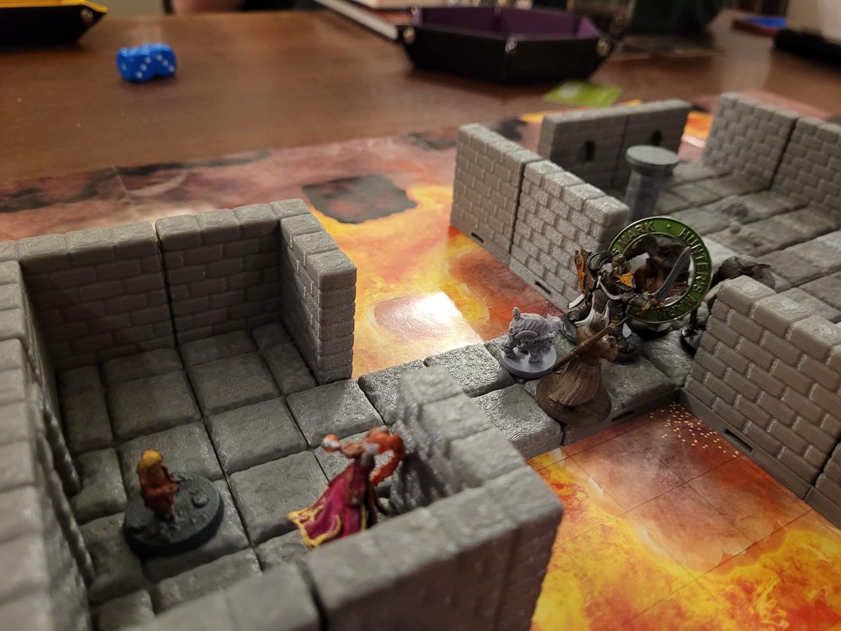 TabletopRebels's tweet photo. Precariously positioned over the fall to Avernus, will the team survive the portal of demons .... Glynris, our monk, selflessly sacrificing his body to plummet into the portal in the hopes of sealing it... Will he survive? 
#avernus #dnd5e #wizardsofthecoast #dungeonmaster https://t.co/Rp5O8jl6nu