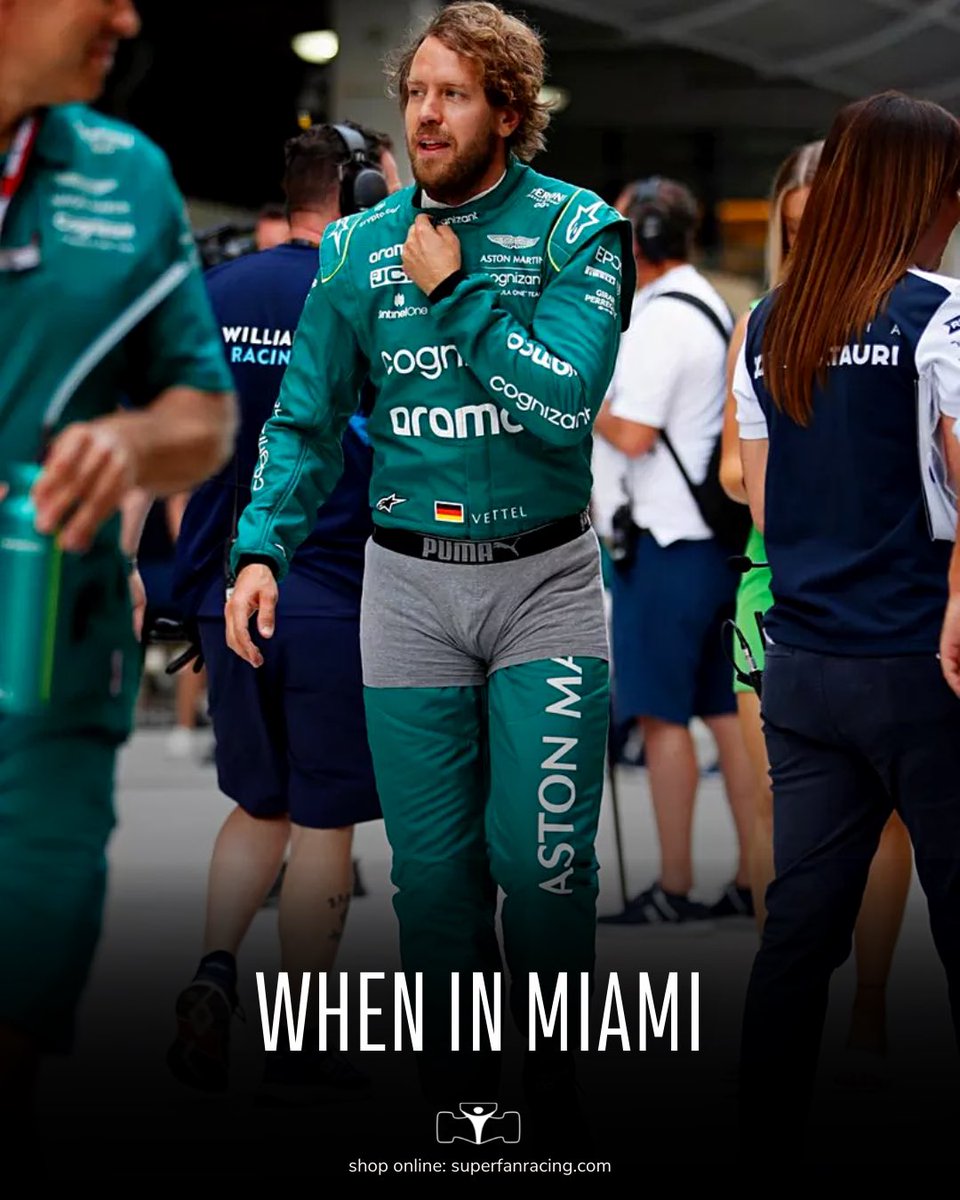 superfanracing's tweet photo. Vettel wearing his underwear outside his race suit 🤨

#skysportsf1 #MiamiGP #f1miamigp https://t.co/XEsbBrc40Z