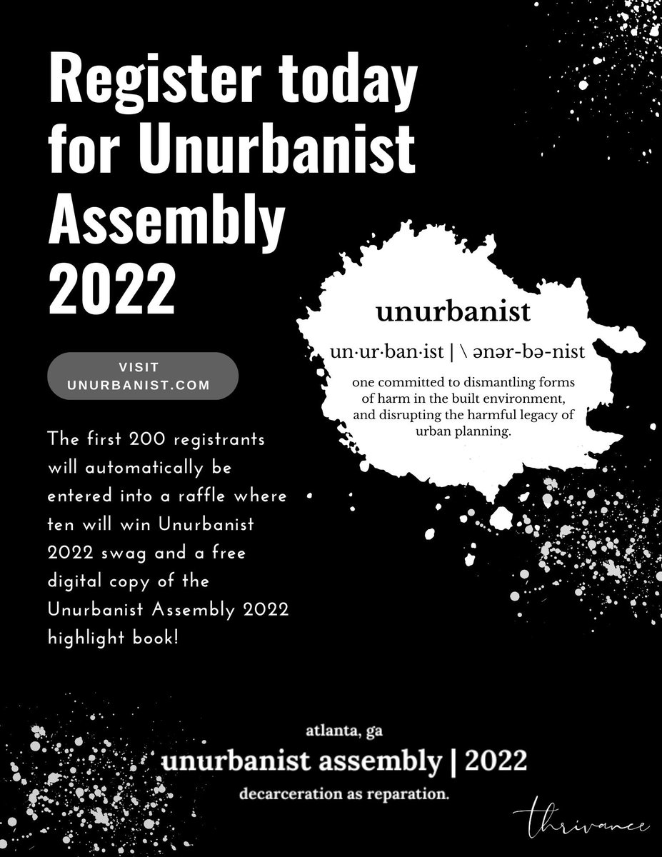 To the first 200 registrants...exciting news ✨ You may be one of ten lucky unurbanists who will receive free swag for this year's assembly and a free copy of the digital UA 2022 highlights book!  eventbrite.com/e/the-unurbani…