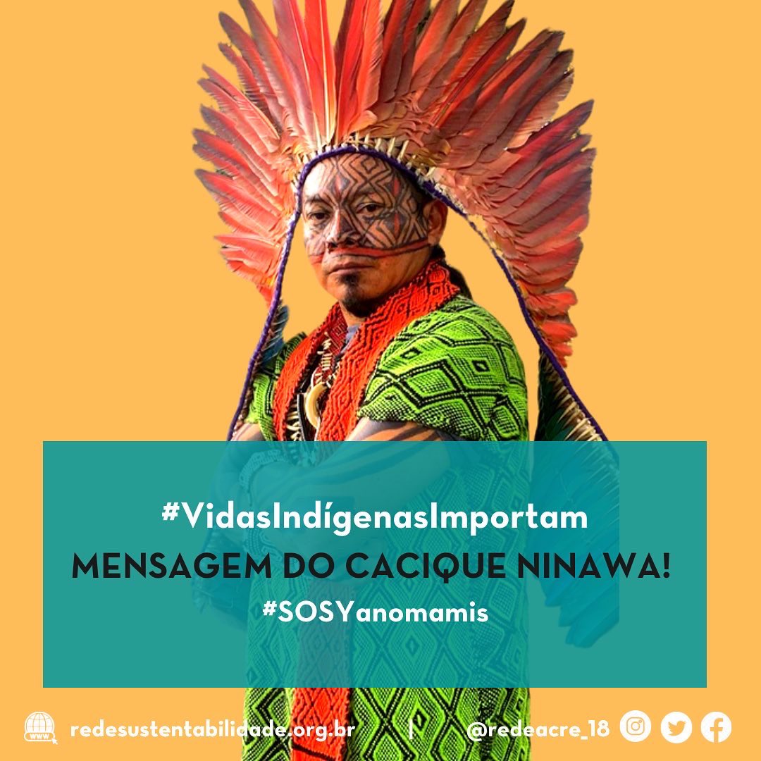 rede18acre's tweet photo. Cacique Ninawa, filiado e pré-candidato da REDE Sustentabilidade Acre, tem uma mensagem muito importante para a comunidade acreana e para o Brasil! #SOSYanomami https://t.co/giB2fmVhcE