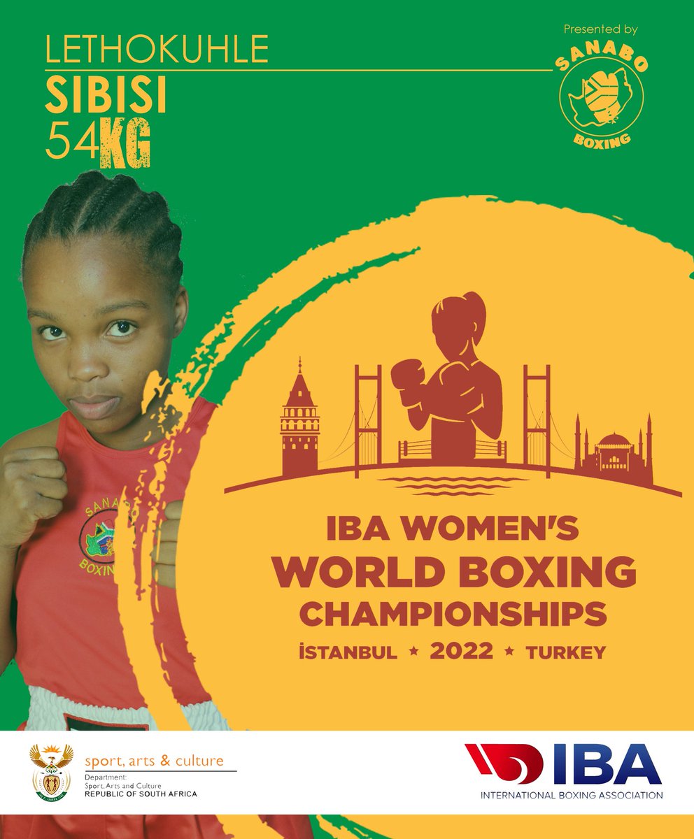 SANABOBoxingOrg's tweet photo. Lethokuhle Sibisi representing South Africa at the IBA World Women Championships 2022.

Let's all wish our Boxers good fortune in their World / next level participation event.

#SANABO 
#IBAWWCHS2022
#boxingistanbul https://t.co/UxK2JvzIxo