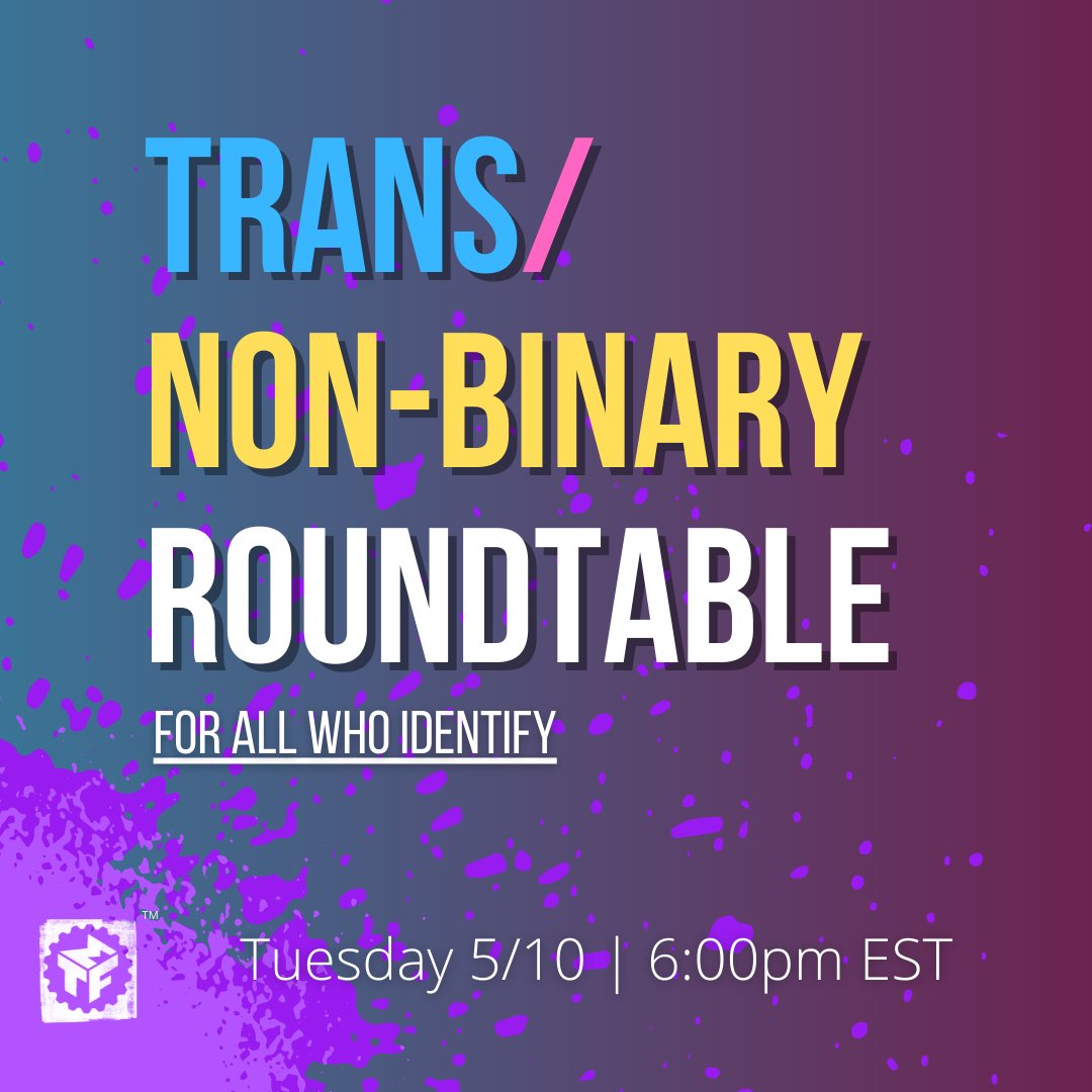 MTFmusicals's tweet photo. Are you a Trans or Non-Binary artist? Come join in the community and share what you've been working on at any stage in your process. You can also join in community for inspiration without sharing work!
#WeMetAtMTF #MTFMusicals #TNBRoundtable #WIP #TransArtists #NonBinaryArtists https://t.co/RDj7d6aeQA
