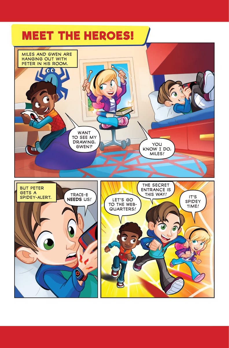 SpiderMan's tweet photo. It’s Spidey time! When you stop by your local comic shop tomorrow, pick up the new 'Spidey and his Amazing Friends Free Comic', perfect for kids! 🕸️ Find your local store now: https://t.co/0WOSUzPNq2 https://t.co/EaopRIYALg