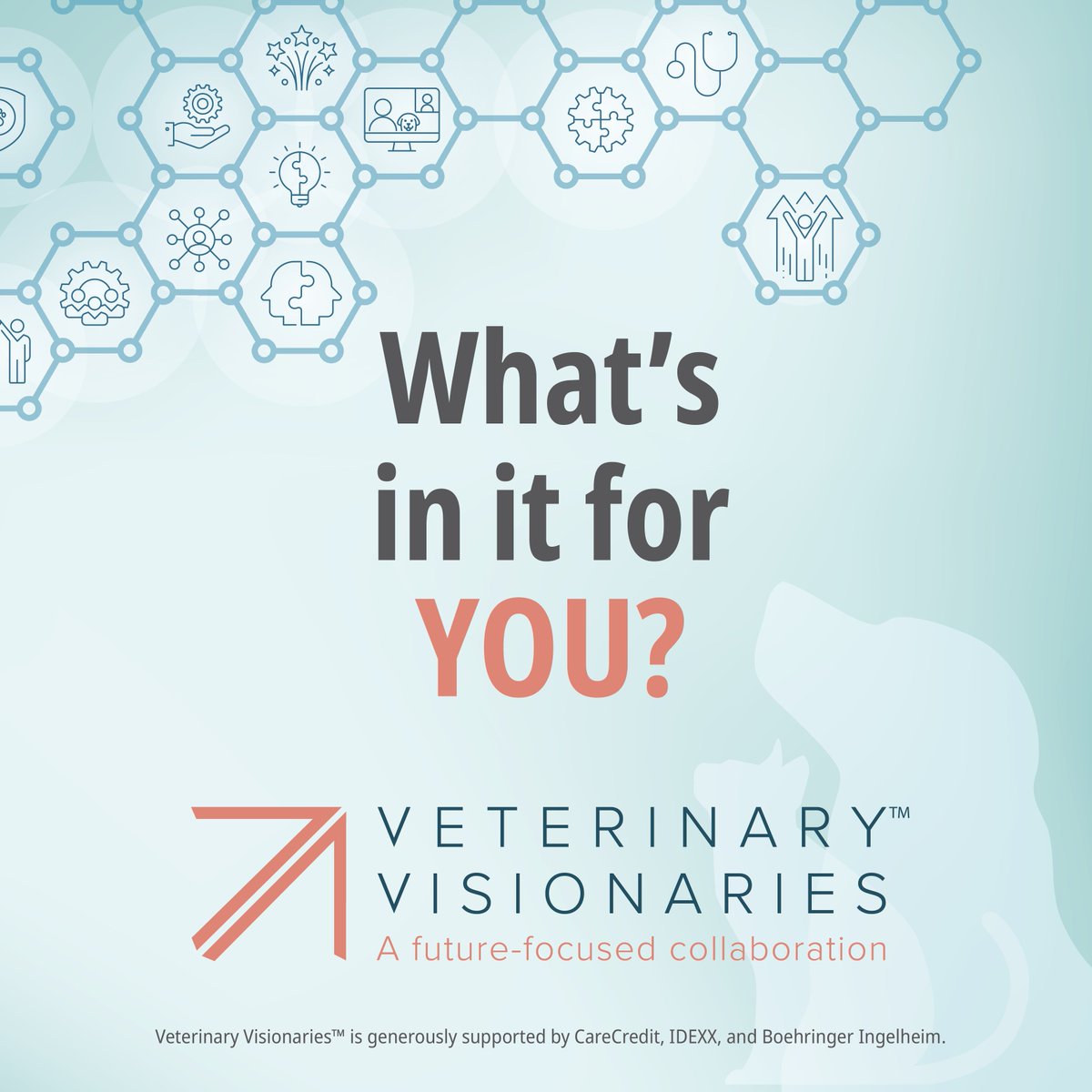 CareCredit's tweet photo. CareCredit is proud to support the Veterinary Visionaries Spring Solving Event. If your brilliant idea to solve the mental health and psychological wellbeing in the vet field is chosen by the expert panel, not only will you change our profession, but you’ll win a pile of cash. https://t.co/CMiqHt4fQS