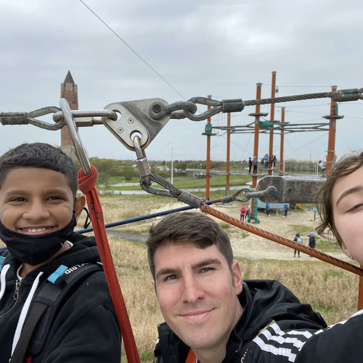 IMS 6 Orange taking their turn tackling the elements @wildplayjonesbeach A little rain wasn't going to stop this fun! #islipmiddleschool #islippride #isliprising