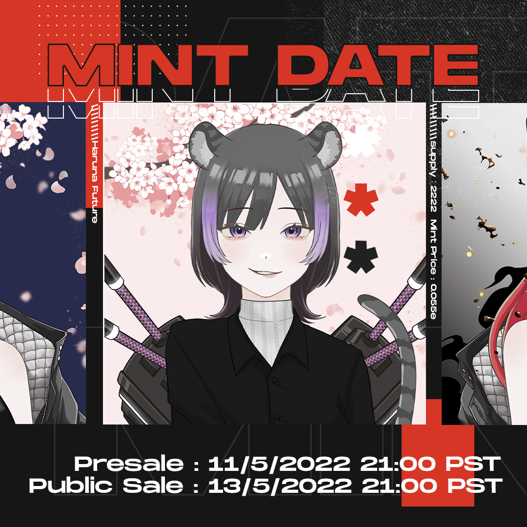 📢MINT DATE ANNOUNCEMENT 📢

📅Presale : 11/5/2022 21:00 PST (GMT+8 12:00/12/5/2022)
📅Public Sale : 13/5/2022 21:00 PST(GMT+8 12:00/14/5/2022)

🎉Mint Price :  0.055e

discord.gg/fzRpbEnB

#NFTCommunity #nfts #nft #whitelist #eth #haruna