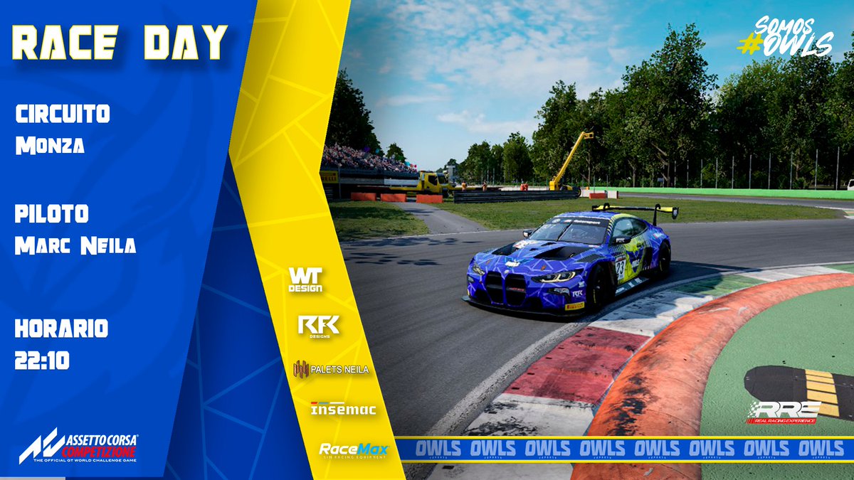 Hoy toca volver a pista!

Nos vamos a Italia 🇮🇹
Dónde hoy estará conmigo en directo
<a href="/tomfer13/">Tomas Fernandez</a> &amp; <a href="/benages24/">OWLS_AlexSBenages</a> 

Sabemos dónde estamos, pero con ganas de quitarnos el amargo sabor de boca !

En directo 🟣
twitch.tv/mneila_

A las 21:45H
#gohardorgohome