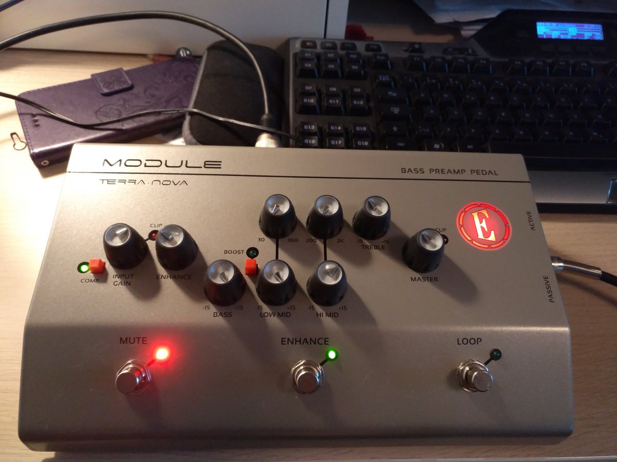 FinTomoki's tweet photo. I'm quite excited to play after a long while, and trying out these while recording. Can't wait to eventually hear the finished songs! https://t.co/m2X2zQpck8