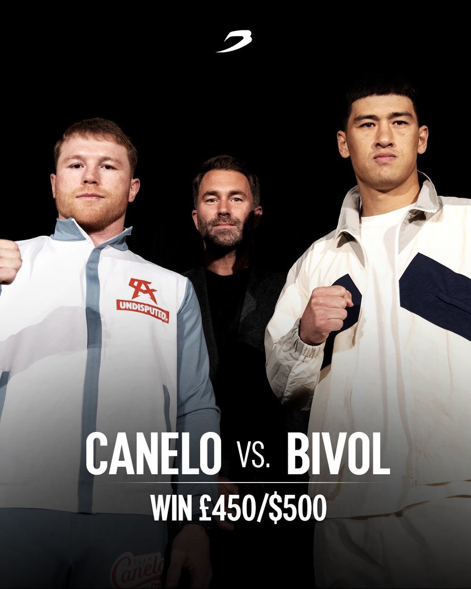 BOXRAW's tweet photo. ⚠️ WIN a £450/$500 Gift Card!

🥊 To enter:
1️⃣ RT this post 
2️⃣ Comment your fight prediction
3️⃣ Follow @BOXRAW

🛎 Comp. closes at opening bell
✅ Winner announced Sunday

#CaneloBivol https://t.co/TdZBLbce1e