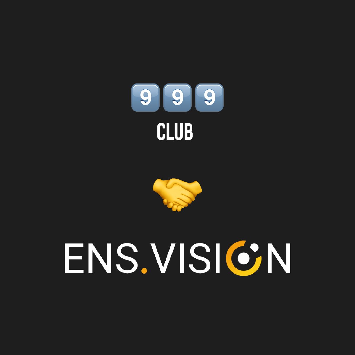 We're extremely excited that <a href="/ens_vision/">PH</a> has implemented the 9⃣9⃣9⃣club on their website!

You can track the total supply and the floor price all from there! 

Link : ens.vision/categories/3ED #999club