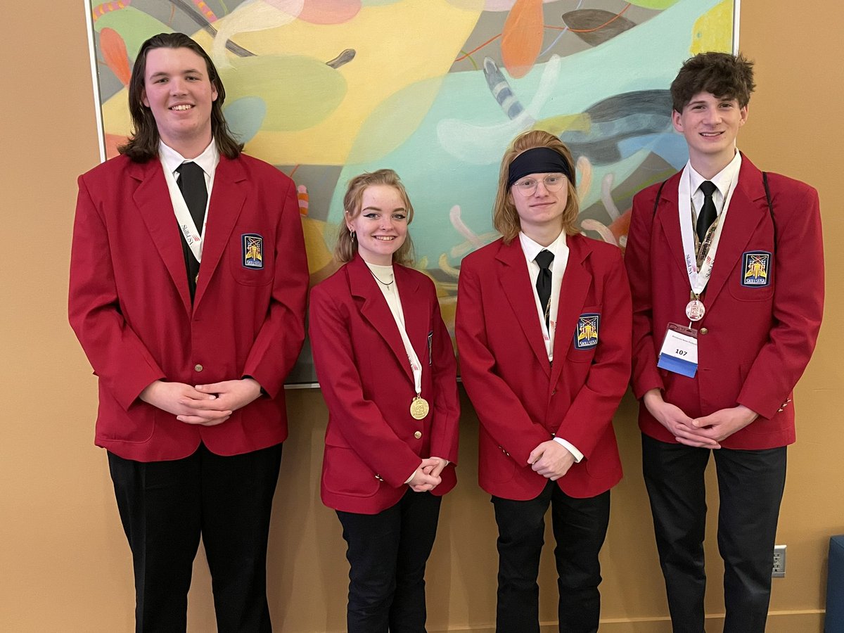 VideoPenta's tweet photo. DVP did it again at SkillsUSA States! Our Broadcast News team got Gold, and Audio/Radio Production got Silver! I’ll be heading down to Atlanta with the BNP team June 20th. So proud of all my students, and the new Awards Ceremony video we made this year! https://t.co/CKJm2tmilo