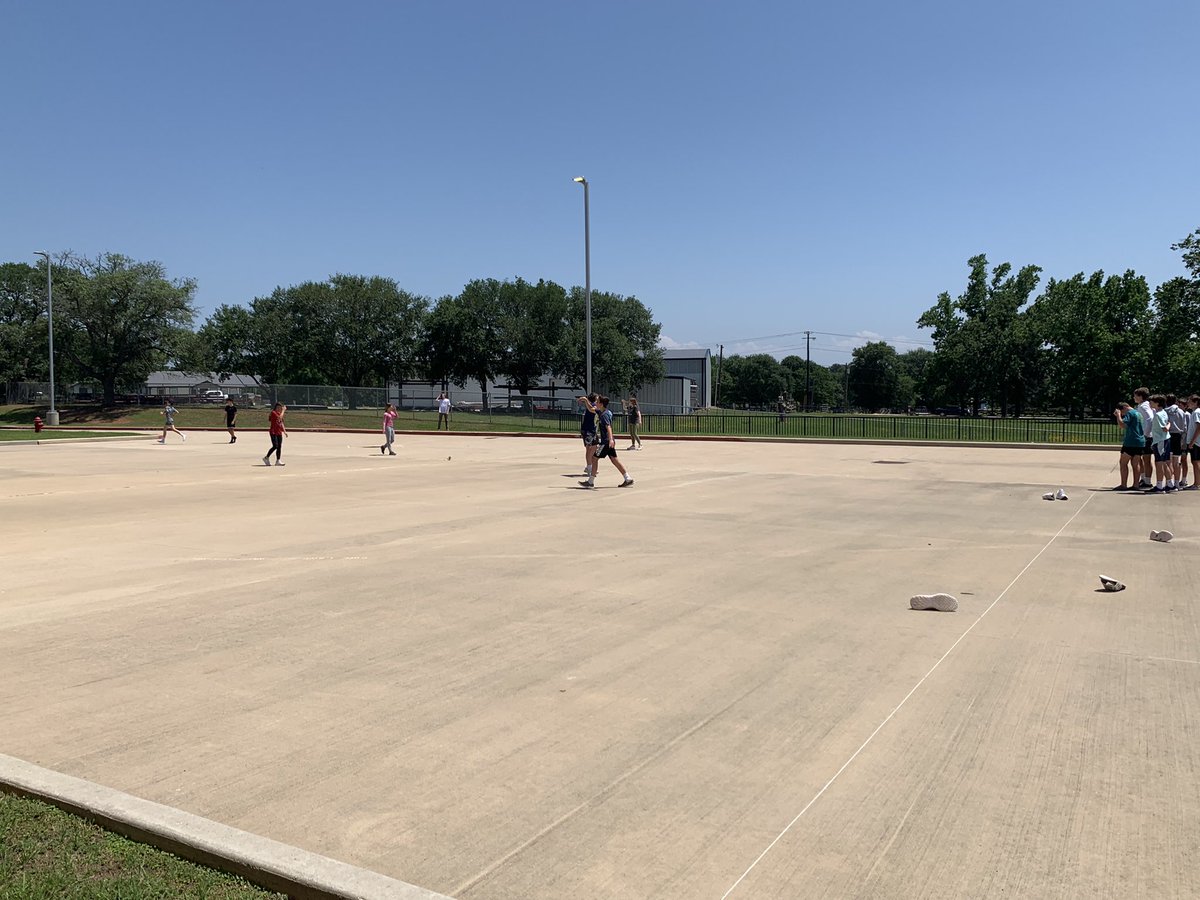 When technology goes down, what do you do?  Play kickball outside of course!