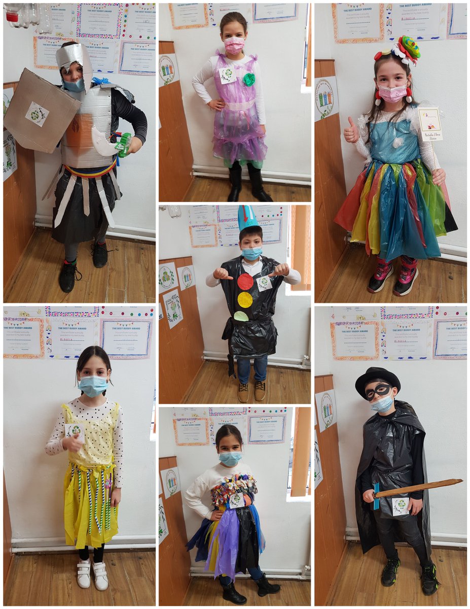Mihaela_Stana_'s tweet photo. In our #geridönüstümmuhteşemolacak project, my students designed clothes from waste materials. https://t.co/03oqj9PChy