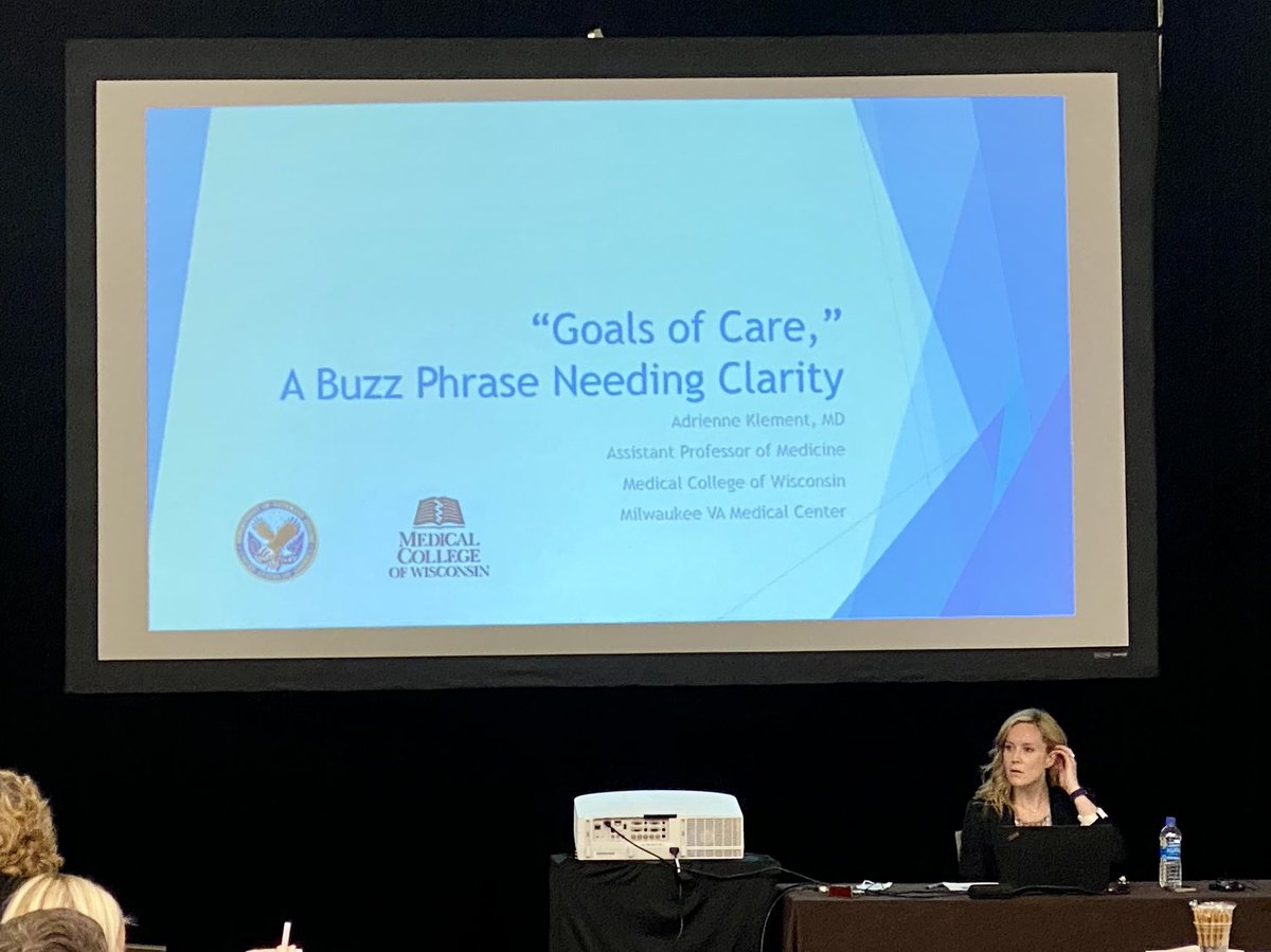 postscriptmd's tweet photo. @AdrienneKlement discussing the pitfalls of “Goals of Care” #hapc #greatlakespalliative22 @CareMcw @DeptVetAffairs #zablockivamc https://t.co/pQrobuorLP