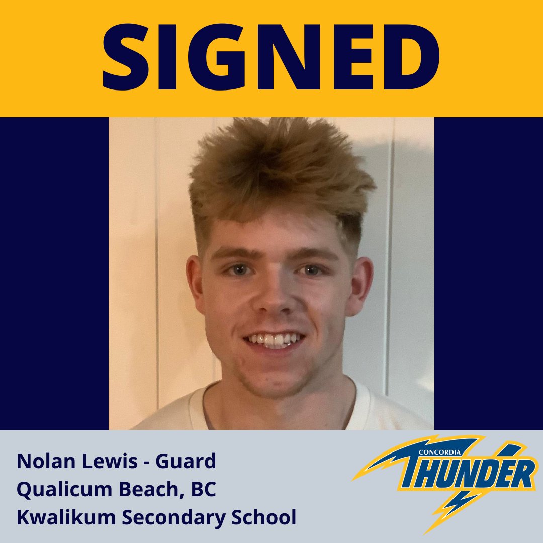CUE_Athletics's tweet photo. MBB: The #Thunder are thrilled to announce more talent to their 2022-23 recruiting class, signing guard Nolan Lewis (Qualicum Beach, BC)!

#GoThunder #FearTheBOOM https://t.co/auLJLHkH9D