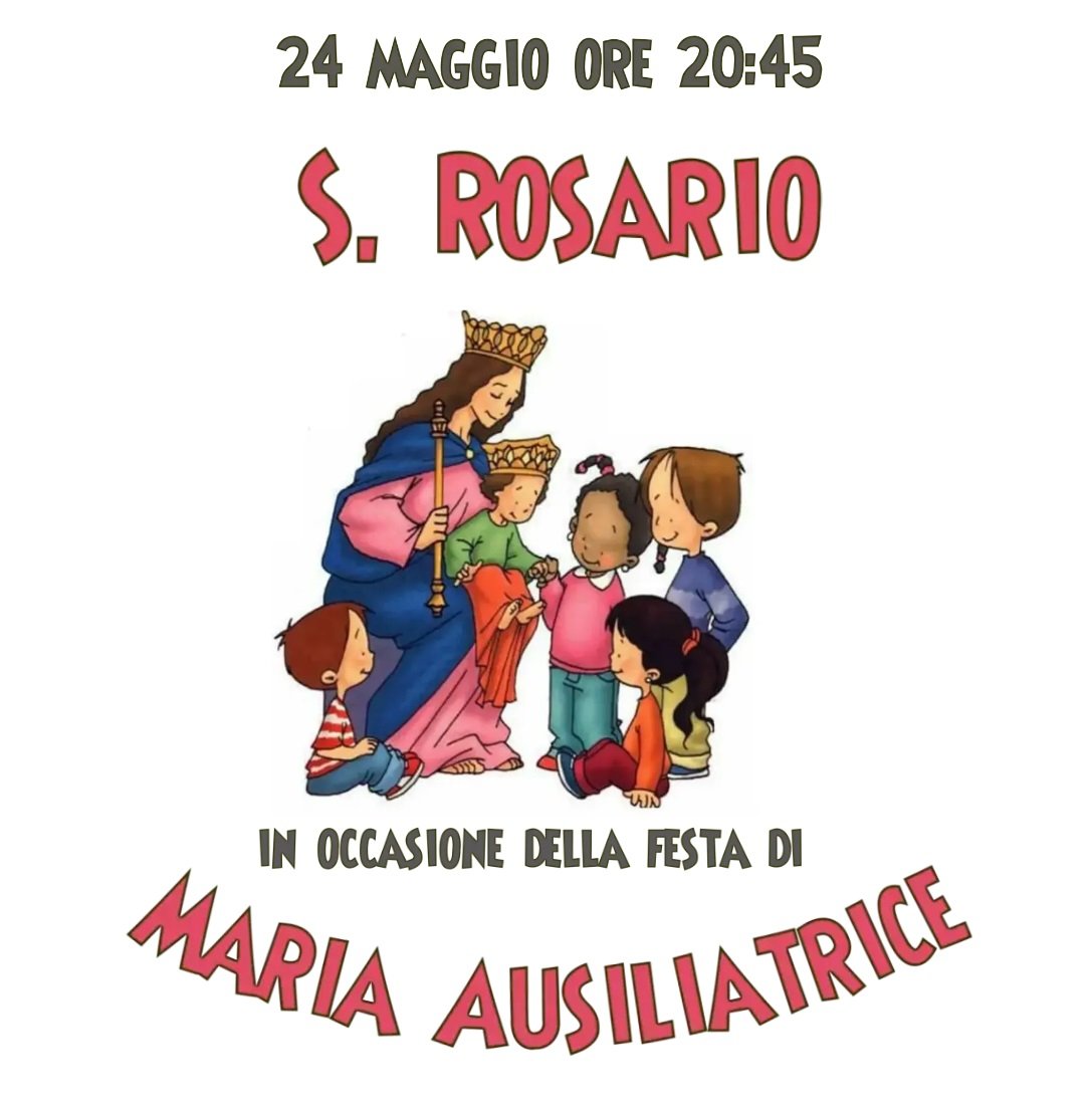 sdbpaderno's tweet photo. In occasione della Festa di Maria Ausiliatrice reciteremo insieme il S.Rosario e faremo un affidamento speciale dei ragazzi di #5primaria e #3secondaria https://t.co/WdQAKMJUO0