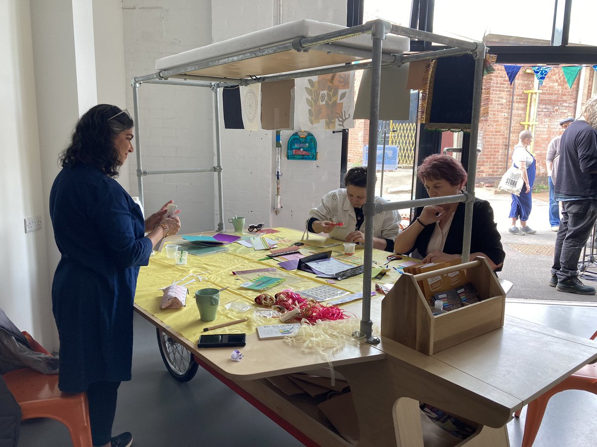 birdmail's tweet photo. Huge thanks to everyone who popped into #TheNest today for #CoventryOpens ☕️🧁

We couldn’t have done it without 🐋@Graerose &amp; @JoshuaPatel
✂️@FoleshillCreate &amp; @andymba24
🎤@AmyKakoura
🎻@TheChalkmeister
&amp; our fab #A4TP citizens - thank you all! Such a lovely day #LoveCov 😍 https://t.co/d7juObUwHT