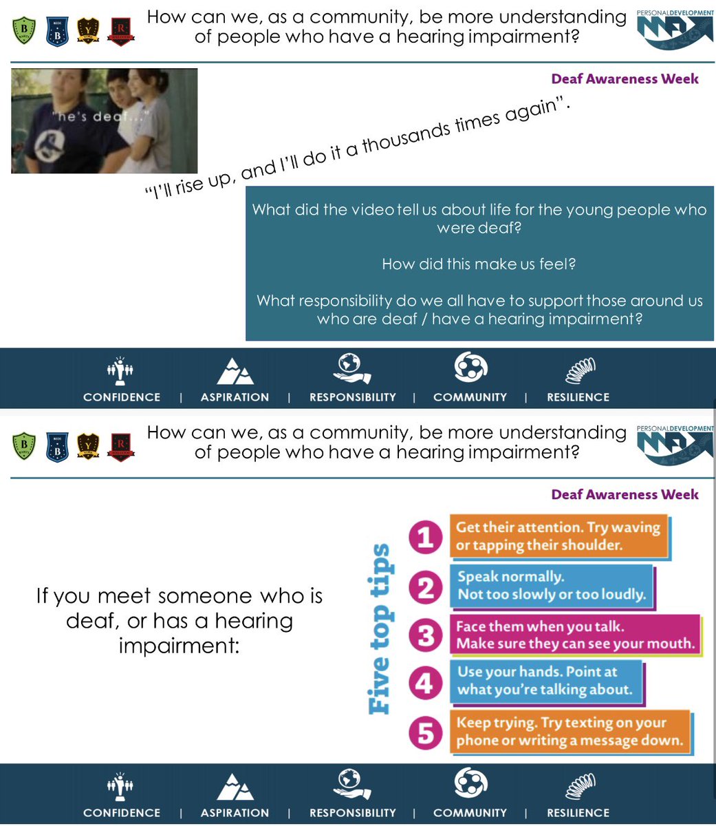MaltbyAcademy's tweet photo. Amazing assemblies delivered by our Student Achievement Leaders this week #DeafAwarenessWeek2022 @RNID #PersonalDevelopment #Equality #KeyDriverResponsibility https://t.co/HmoxA4N5Ib