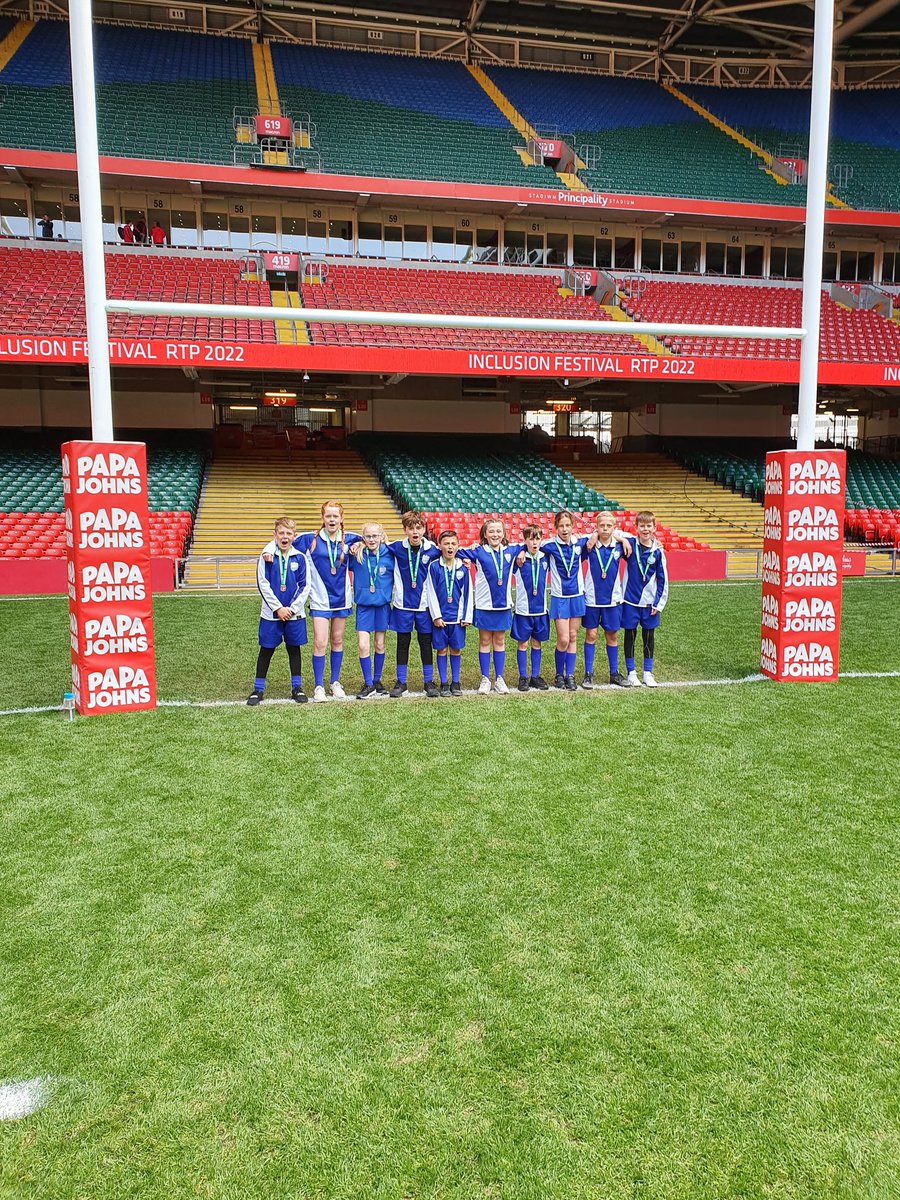 DewstowPrimary's tweet photo. A week ago today our Tag Rugby team were standing on the hallowed turf if the Principality Stadium, proudly wearing their tournament  medals.#RTP22P
@DRA_Community https://t.co/LrjiAPaMzP