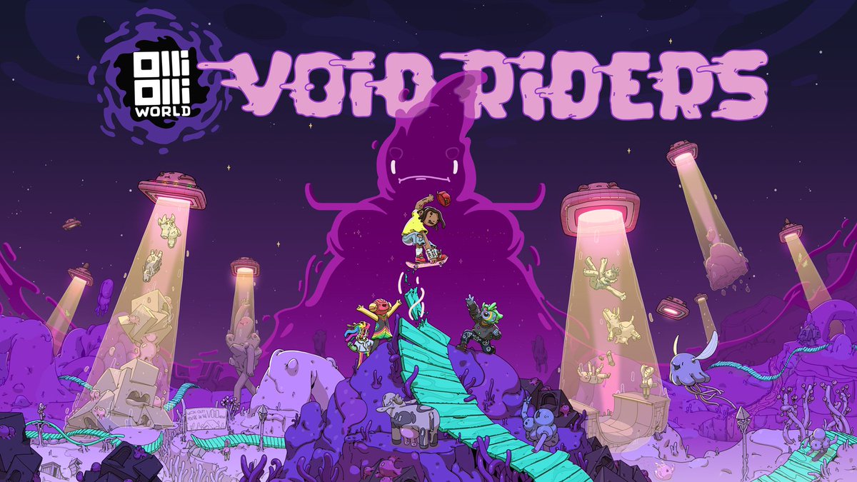 We're going to the VOID! 🌌🛹

Check out the full out-of-this-world artwork for OlliOlli World's first story expansion: VOID Riders! 🌠✨