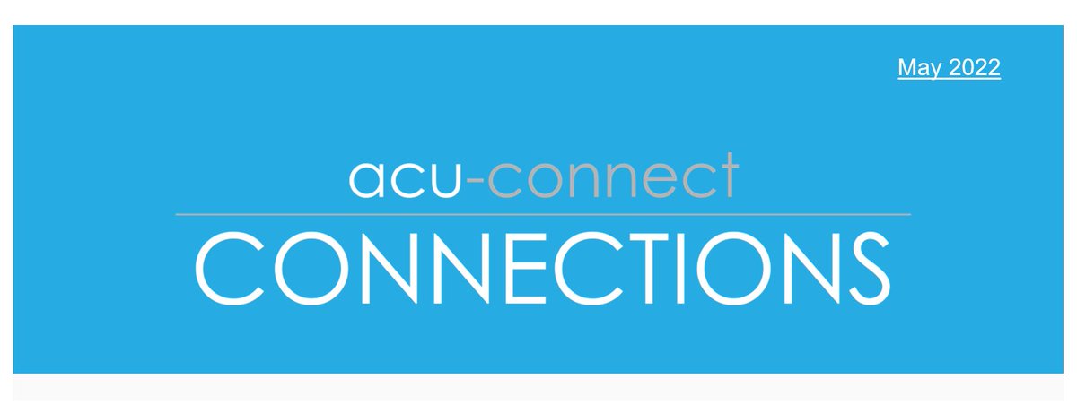 acu_connect's tweet photo. ICYMI The May edition of the acu-connect newsletter is out! See upcoming events, latest channel news and more here: https://t.co/SOjXH59fWo https://t.co/qUcBkJPV2c