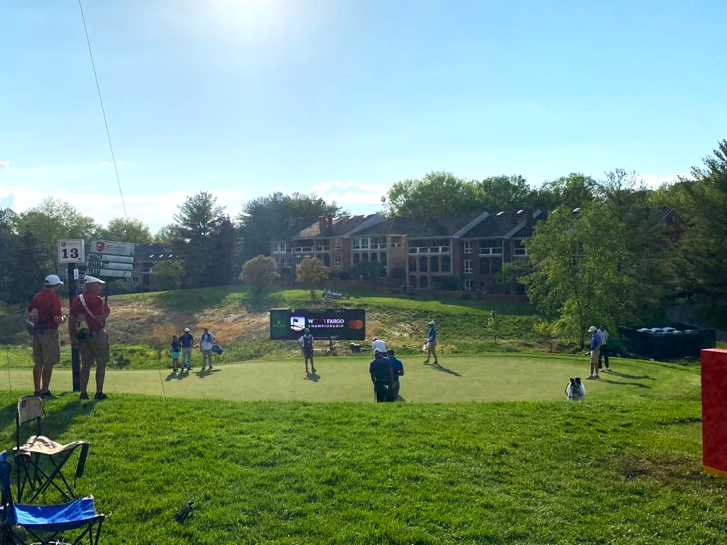 intlsportsmgmt's tweet photo. The @WellsFargoGolf is LIVE for the 1st time ever at @TPCPotomac! We're excited to be hosting both clients and guests here in Maryland this weekend. Here are some photos of Day 1 (while the weather was still sunny!)
#WellsFargoChampionship #Day1 #TPCPotomac #AvenelFarm #PGATour https://t.co/aBiDaLF0Mt
