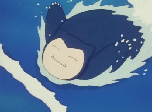 Snorlax loves to swim