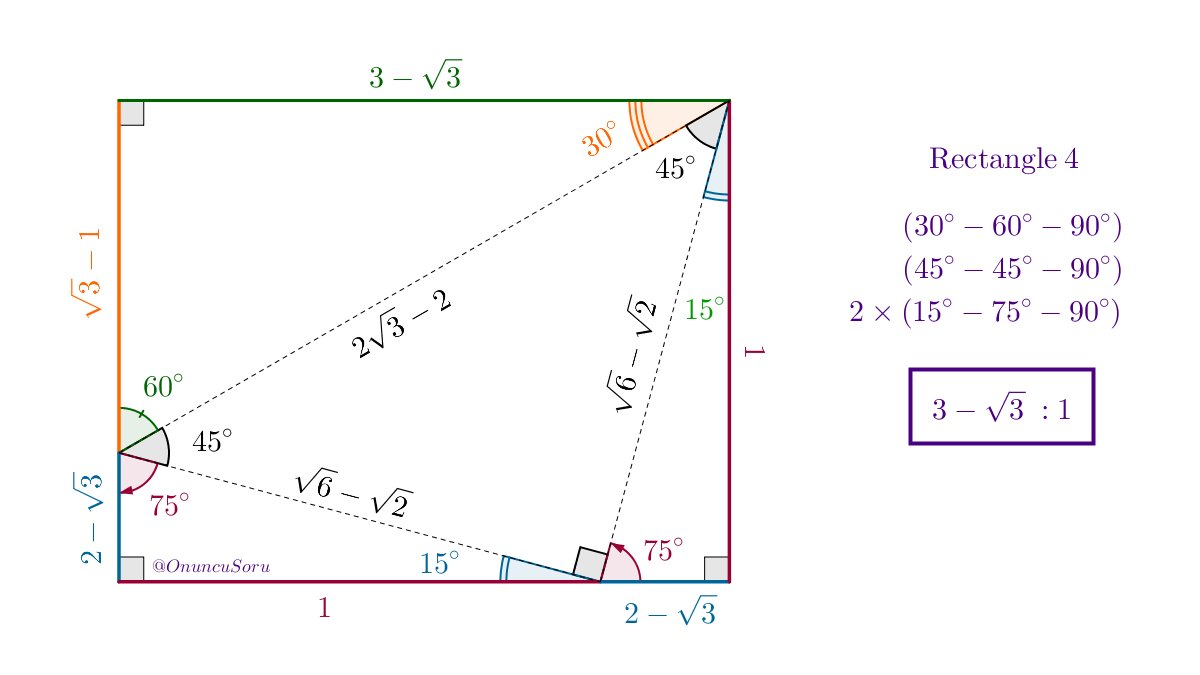 10 Soru Rectangle Dissection 4 Mathematics Geometry Triangle Rectangle T Co 5unmqagx1q Twitter