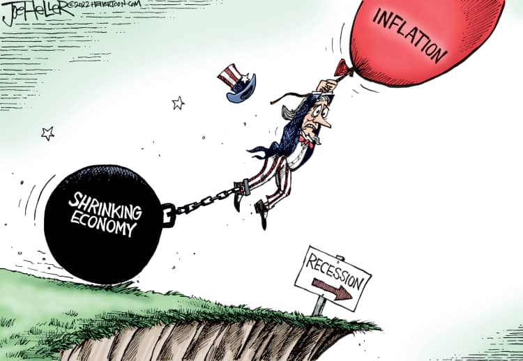 wyefueng's tweet photo. Stagflation triggered.
US inflation rate at 40 yrs high, biggest interest rate hike in 22 yrs, USD highest in 20 yrs and record trade deficit. 
Biden found the mother of all evil tenets:"It is Putin's Stagflation" https://t.co/nPyW0fwZhW