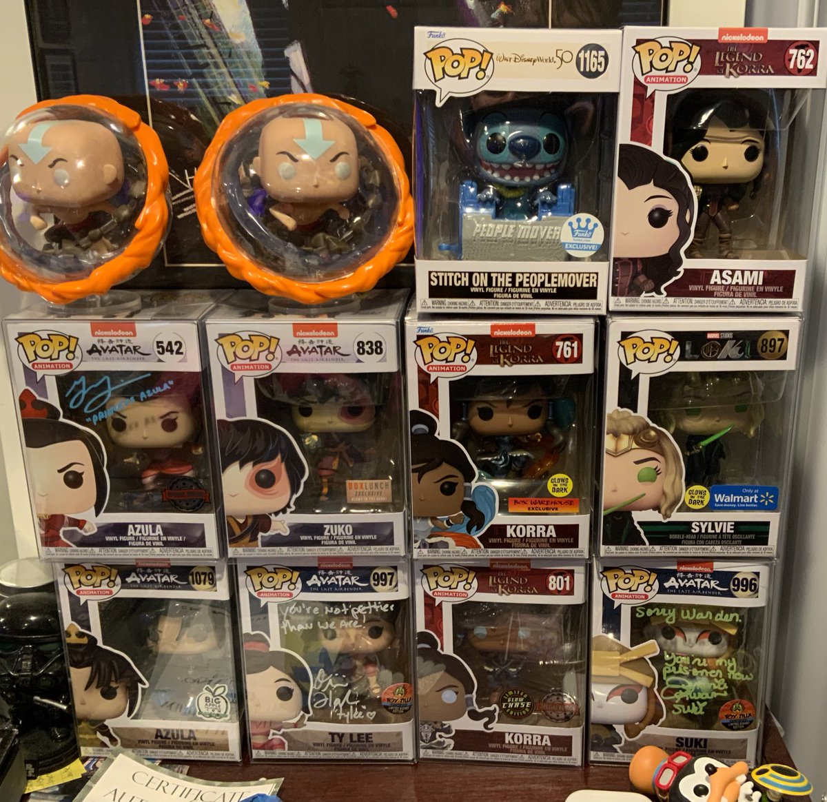 darthgolbach's tweet image. I just crossed 500 pops so I figured I’d share a thread of my collection for anyone interested in seeing. Anything without a box is in the process of getting signed @DisTrackers @TheeUncleJerry
