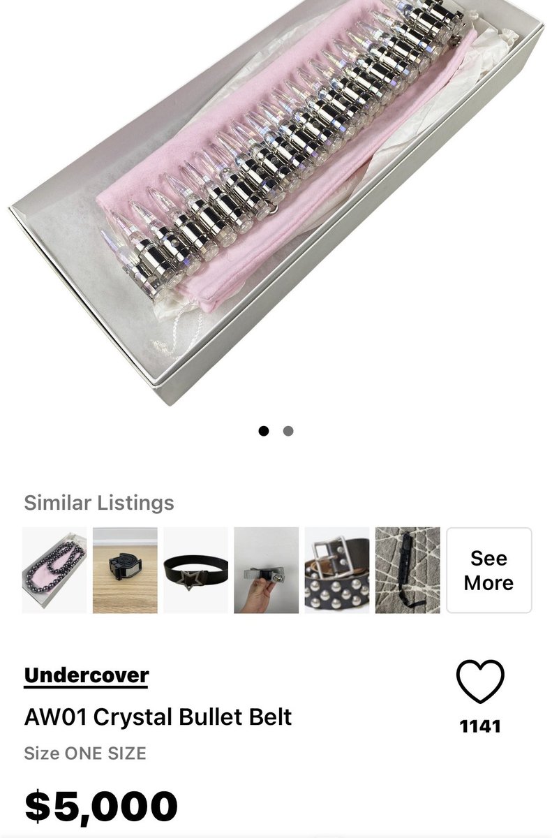 headlesscolin's tweet photo. starting a gofundme to raise $5,000 to buy this crystal amo belt so i can give it to a random person on the street https://t.co/kXRA614u3f