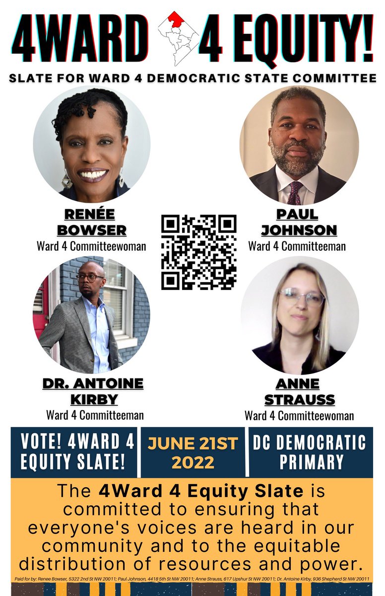 drantoinekirby's tweet photo. Kinda bummed they didn’t endorse me as Ward 4 Committeeman of the Democratic State Committee of the District of Columbia. We shall press on 🗳 #4Ward #4Equity https://t.co/uaL4xTikBP