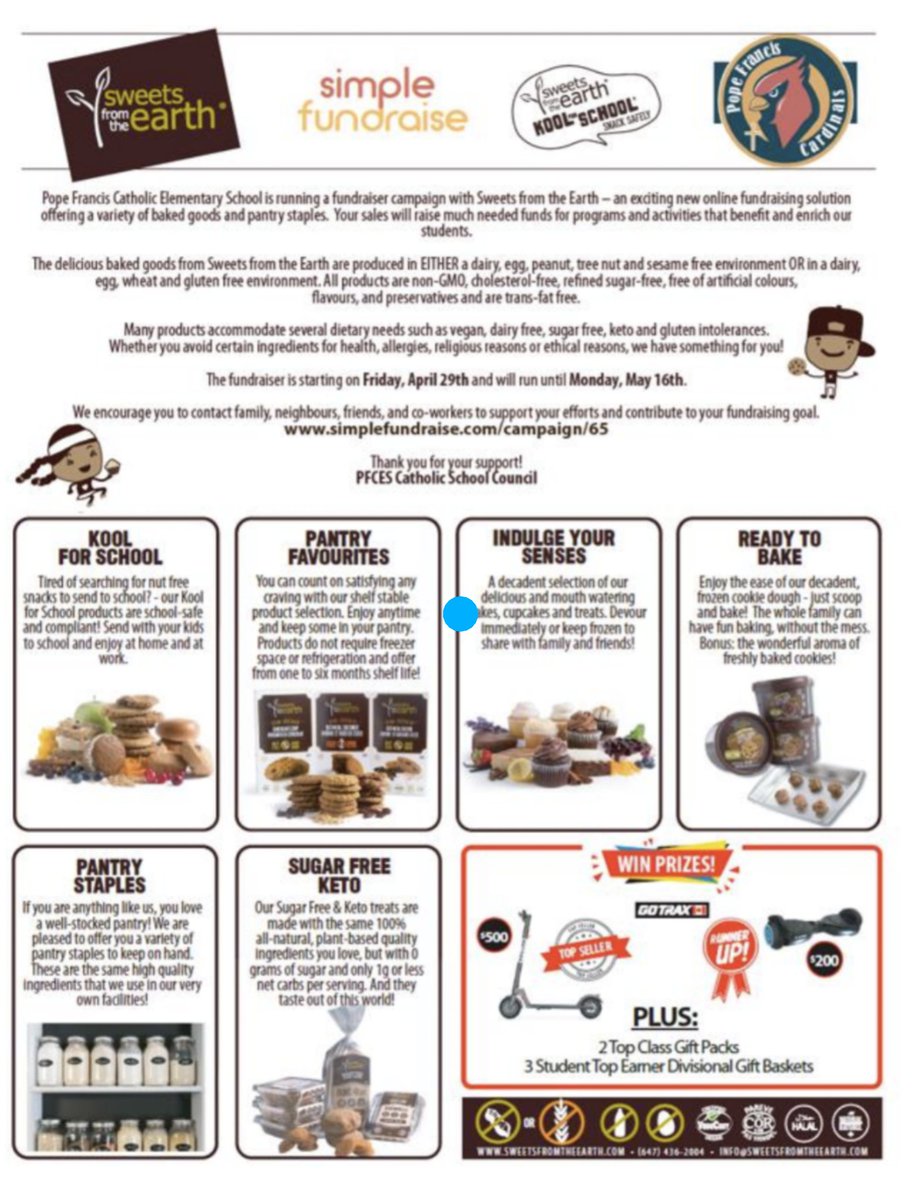 CSC Spring Fundraiser! Get your Sweets from the Earth. This is our final week of our fundraiser. Please support our school initiatives. simplefundraise.com/campaign/65
