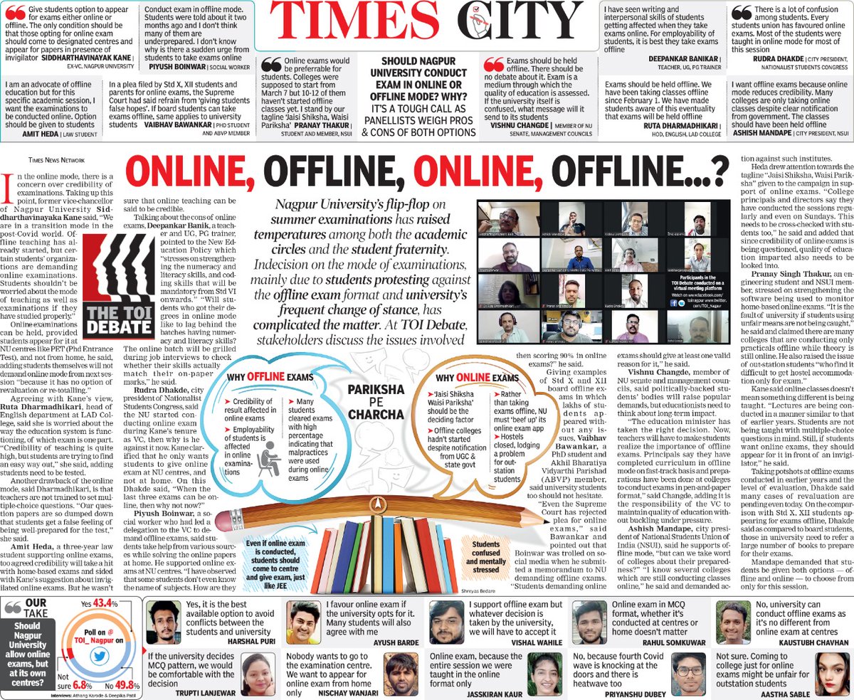 vaibhavgTOI's tweet photo. @maha_governor 
@samant_uday 
@TOI_Nagpur 
@timesofindia 
@EduMinOfIndia 
@mswaofficial 
@AICTE_INDIA 
@RanjitVDeshmukh 
@dpradhanbjp 
@ddhawankar 
@VChangde 
@MHstudent_voice 
@rtmnusuofficial 
#OnlineExamForAllMaharashtraUniversities 
#Online #OnlineExamForAllSemestersOfDU https://t.co/aoxY0oeCfj
