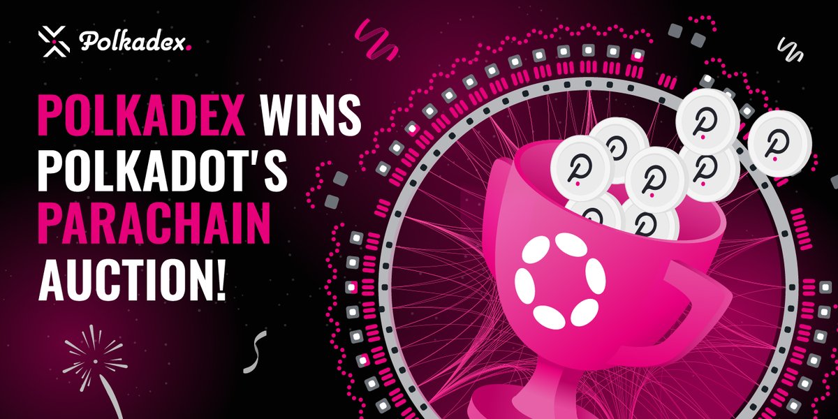polkadex's tweet photo. IT'S OFFICIAL ✅

Polkadex has secured a @polkadot parachain slot with a resounding win in auction 16! 🍾

Polkadexers came together to loan 973k DOT (>97% of auction cap) to the Polkadex Crowdloan, making it batch 3's biggest 🤯

Thank you Polkadexers 🙌

Just gettin started 👀 https://t.co/lWNoQpSXSi