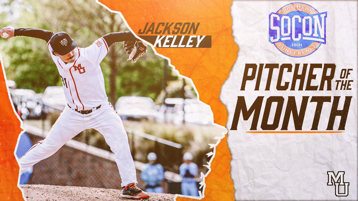 MercerBaseball's tweet photo. The "❄️❄️ Man" @Jacksonjk03 is your 

@SoConSports "Pitcher of the Month" 🥶🥶

📰 https://t.co/rydHOMJhUD

#WinnersWin | #RoarTogether https://t.co/jJTcKpVlr1