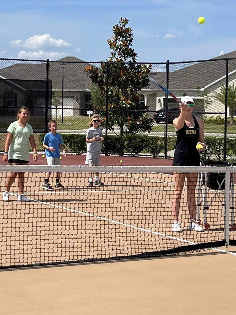 Terrific Tennis event for students at Viera Elementary. Thanks Addison Village Clubhouse, VHS tennis players, parents, teachers and students for a fantastic afternoon! <a href="/dingus_sarah/">Sarah Dingus</a> <a href="/BrevardSchools/">Brevard Schools</a>