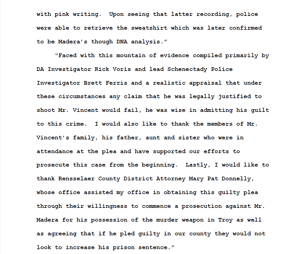 DASchenectady's tweet photo. Anibal Madera pleads guilty to murder in Schenectady County Court. Please see the attached press release. https://t.co/wJDCZ1wAQh