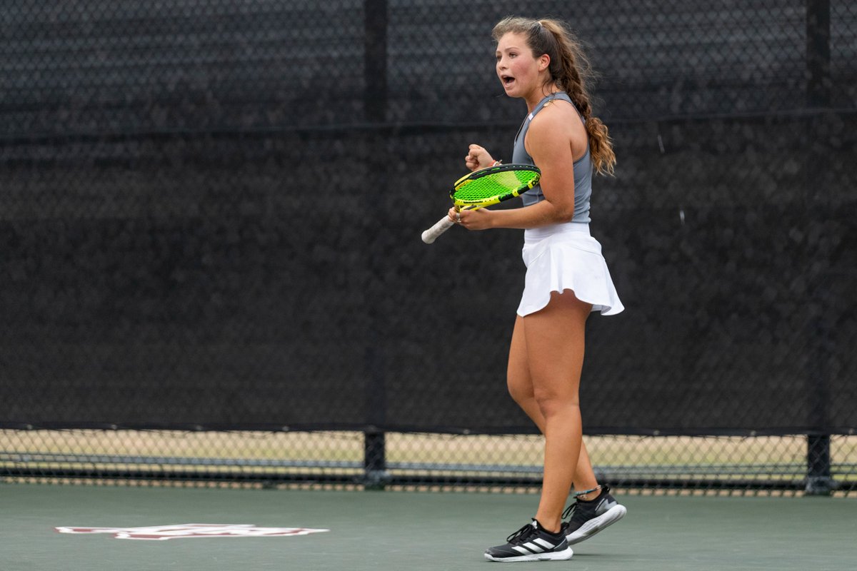 AggieWTEN's tweet photo. Texas A&amp;M women's tennis is back in action TOMORROW for the second round of @NCAATennis against the Baylor Bears. First serve is scheduled for 1 p.m. at the George P. Mitchell Tennis Center. Gates open at noon👍🎾 https://t.co/iiyfdmQWXQ