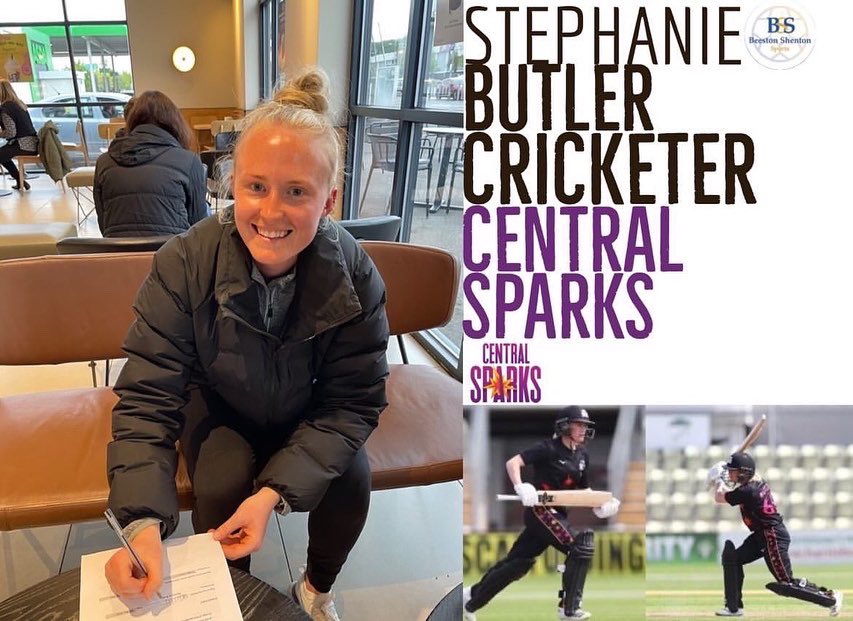 beeston_sports's tweet photo. ⭐️NEW SIGNING⭐️ @StephButler23 @CentralSparks All rounder joins @beeston_sports 

This right arm off spin spinner and left handed batter is just about to embark on her franchise season with the Sparks who are based for their home games at Edgbaston and New Road

#welcomeSteph https://t.co/g4uLzruNOk
