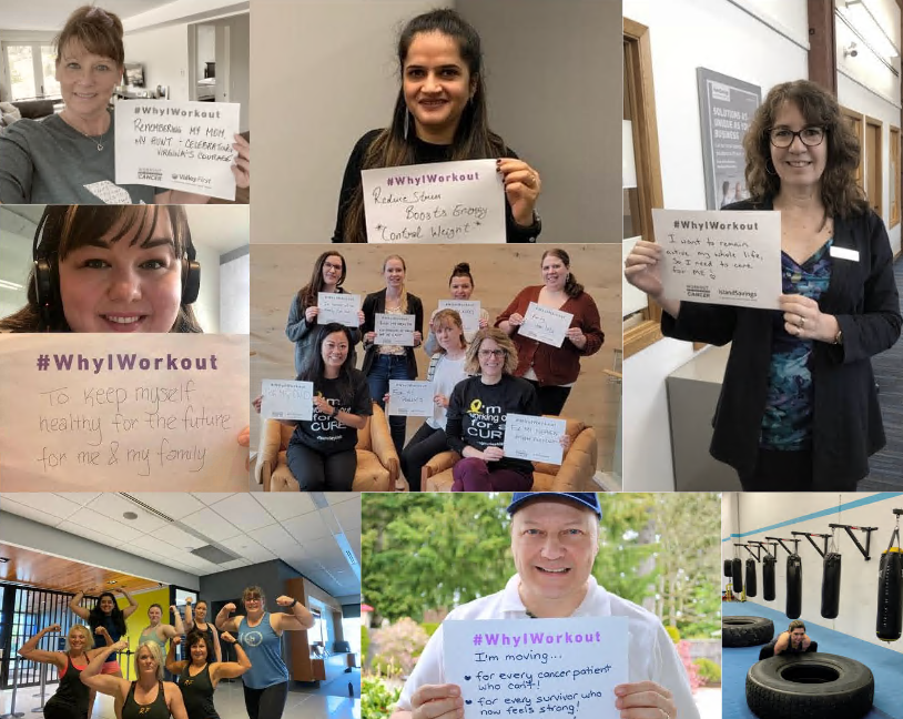 FirstWestFDN's tweet photo. Colleagues all across @FirstWestCU are intentionally moving in May in support of @bccancerfdn @BCCancer https://t.co/QnV2pZYxmE via @DoSomeGoodCA #whyIworkout #workoutbc #bccancerfoundation https://t.co/NWVovUDCGO