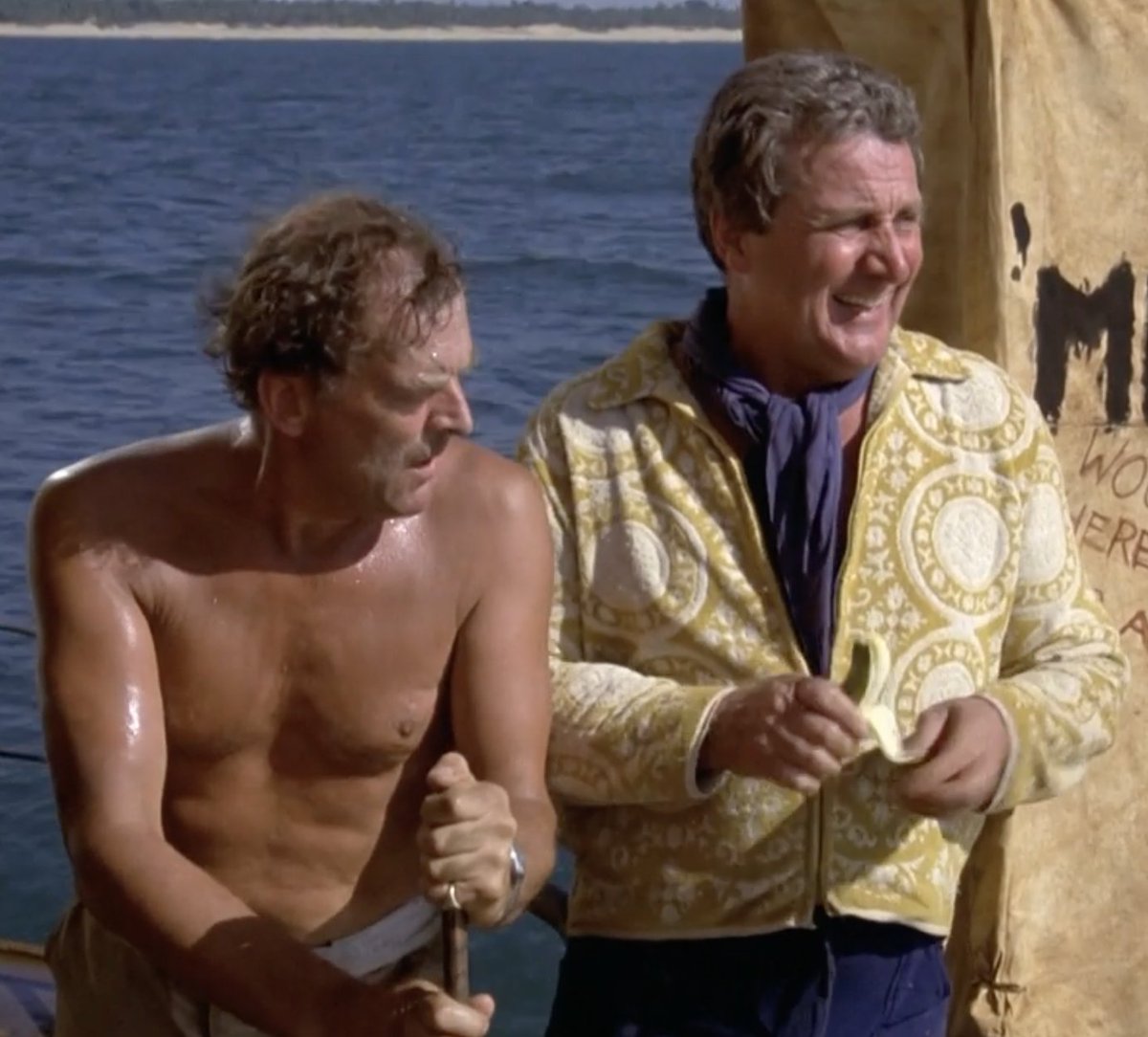 jaxbra's tweet image. Patrick Macnee&apos;s ensemble is everything 😂😂

#TCMParty #TheSeaWolves