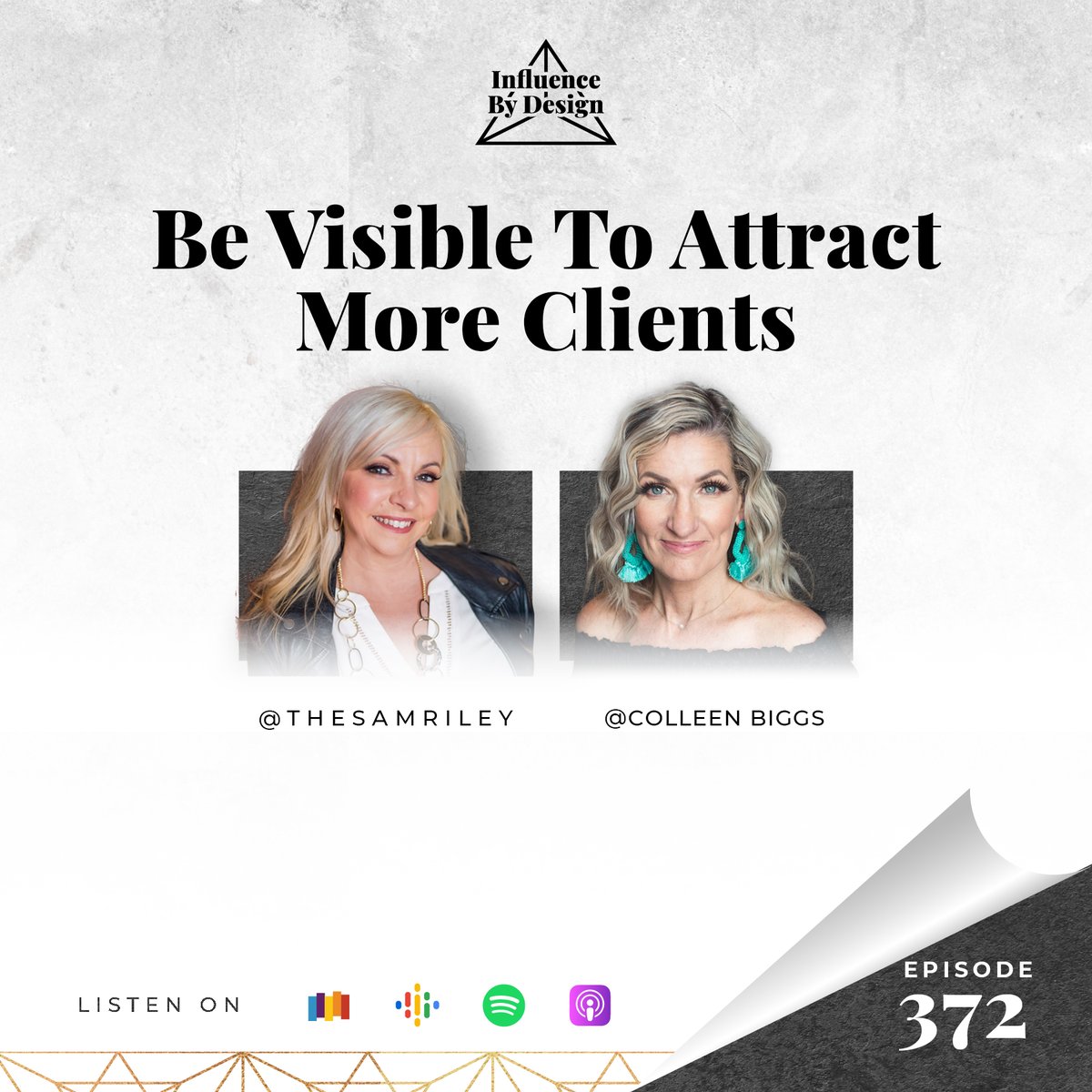 LeapwithColleen's tweet photo. I had the pleasure of being a guest on the Influence By Design podcast with @TheSamRiley.

Listen in on our conversation to learn how to be visible to attract more clients! https://t.co/45NX0k3NAO

Don't forget to subscribe! 

#Podcast #Coaching #learn #femaleentrepreneurs #grow https://t.co/nMCHtf2cwY