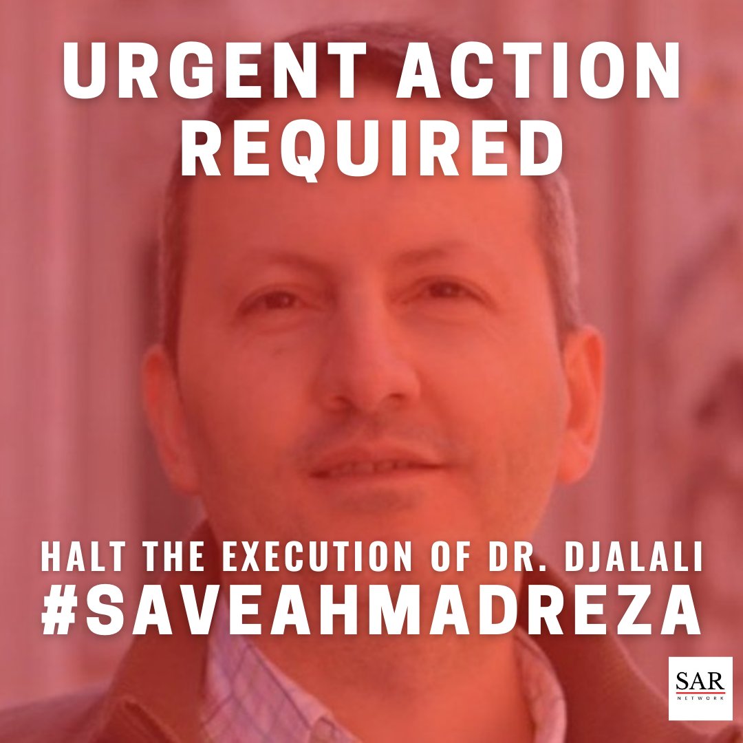UBC_SAR's tweet photo. On May 4, we learned of distressing news regarding Dr. Ahmadreza Djalali. It has been reported that Iranian authorities are taking steps to execute Dr. Djalali by May 21.

#FreeDjalali
#SaveAhmadreza
#AhmadrezaDjalali
#احمدرضا_جلالی
#humanrights
#scholarsatrisk
#SAR https://t.co/RclEvFUGyn